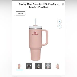 Stanley Quencher Pink Dusk Tumbler Water Cup H2.0 FlowState 40 oz. NEW